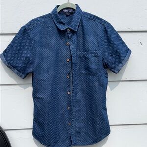 Urban Outfitters Blue Casual Button Down Shirt